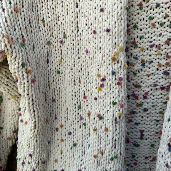 Altar’d State Knit Confetti Speckled Open Front Cardigan Sz XS - Picture 9 of 12
